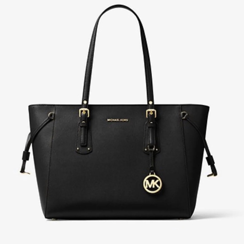 Michael Kors Voyager Medium Crossgrain Leather Tote, Shoulder Bag 100% Authentic